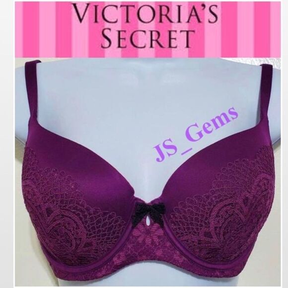 Victory’s Secret Purple Lace Bra Padded & Convertible Back - Picture 1 of 16
